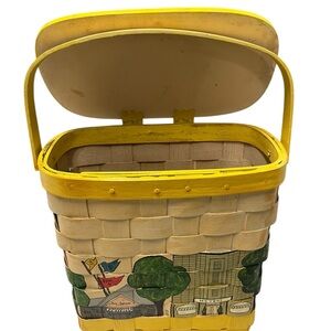 Vintage Basketville Putney Vermont Basket Purse Handpainted Belle of Louisville